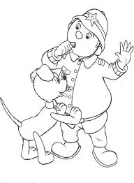 Coloring page policeman Noddy with his dog Coloring page policeman Noddy with his dog